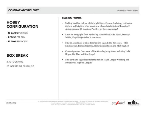 2025 PANINI PFL COMBAT ANTHOLOGY (PRESALE)